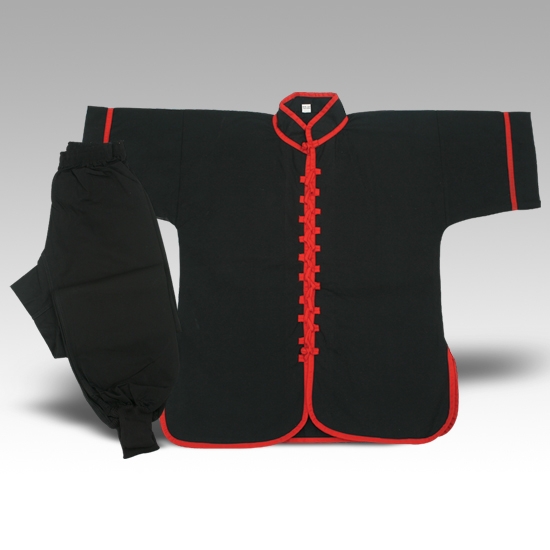 Kungfu /Wu shu uniform Black /Red piping